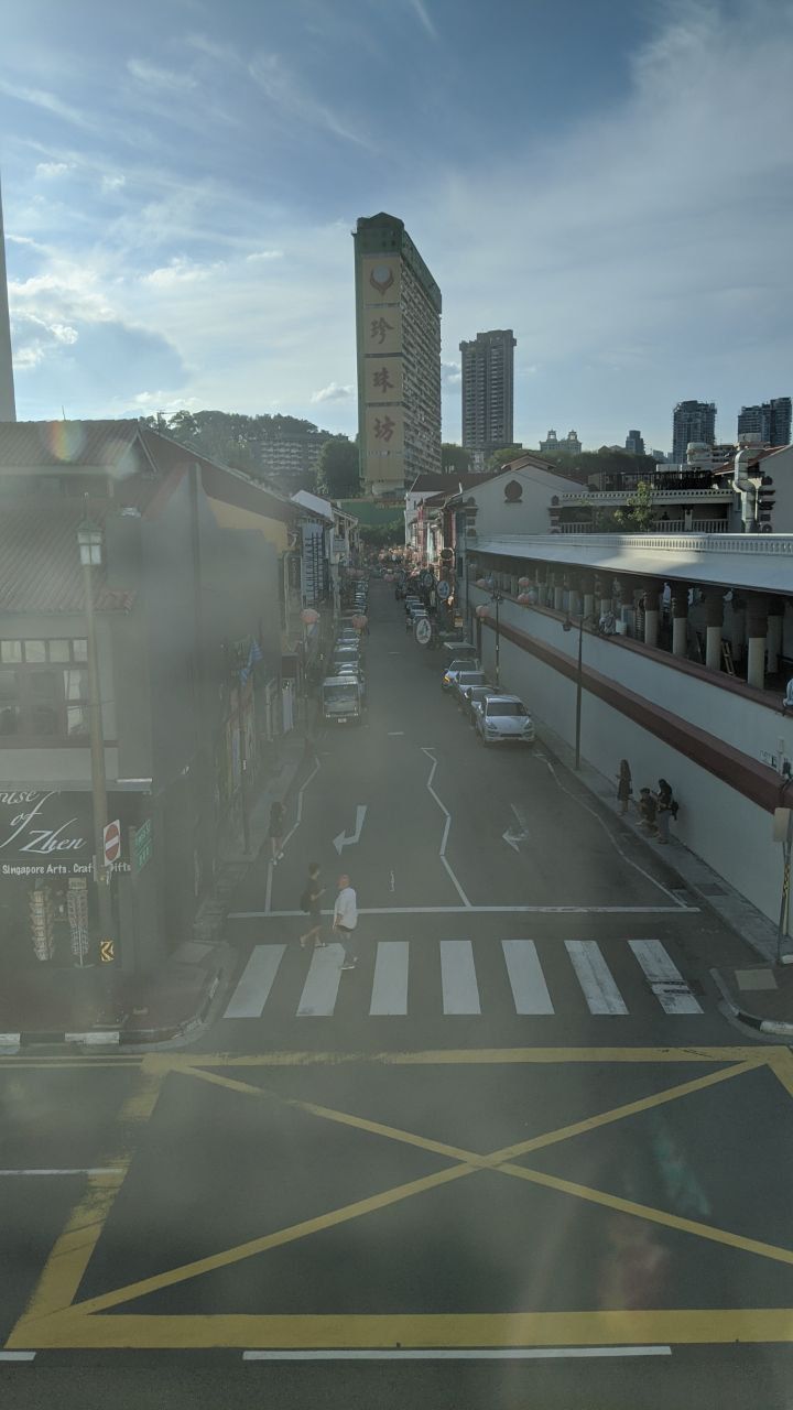 A view from one of the second floor windows at Adler Hostel